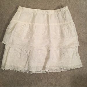 Old Navy White Lace/crochet Skirt